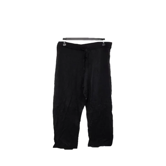 Cashmere Blend Wide Leg Pant Rib Waistband Black Members Mark - Picture 1 of 5